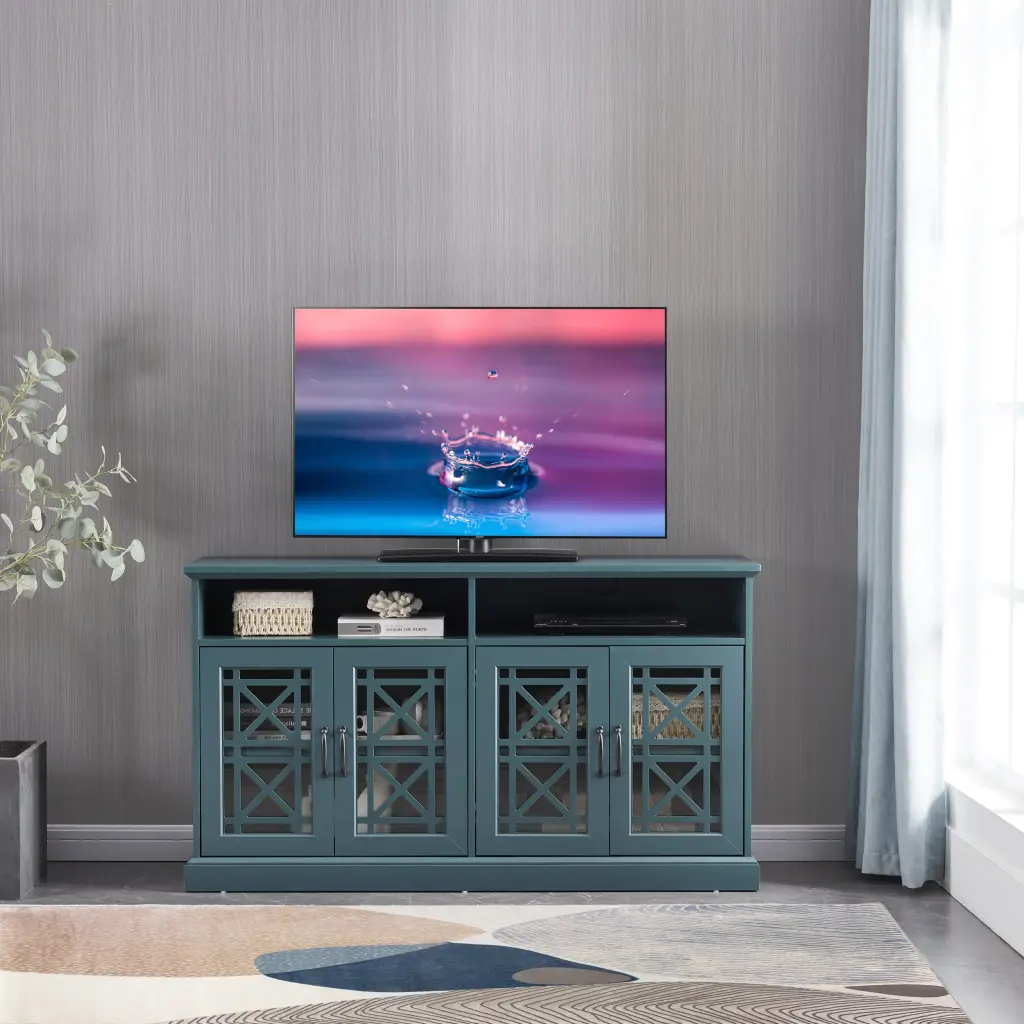 TV Stand Buffet Sideboard Console Table Dark Teal Living Room Furniture jaydenmax