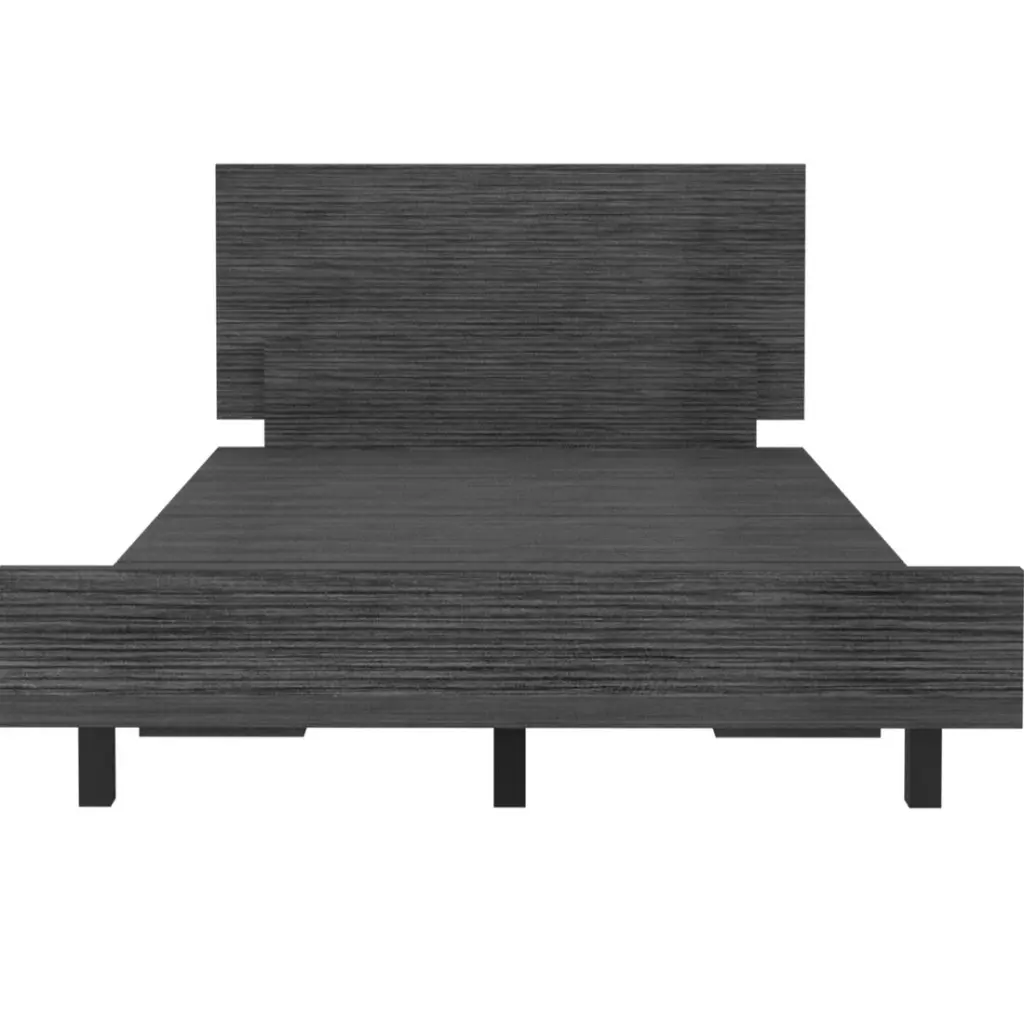 Twin Bed Base Cervantes Bedroom Smokey Oak Twin Gray Particle Board Engineered Wood treevol furniture