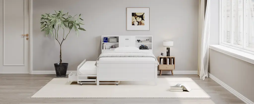 Twin Size Captain Bed Storage Bookcase Headboard bed best