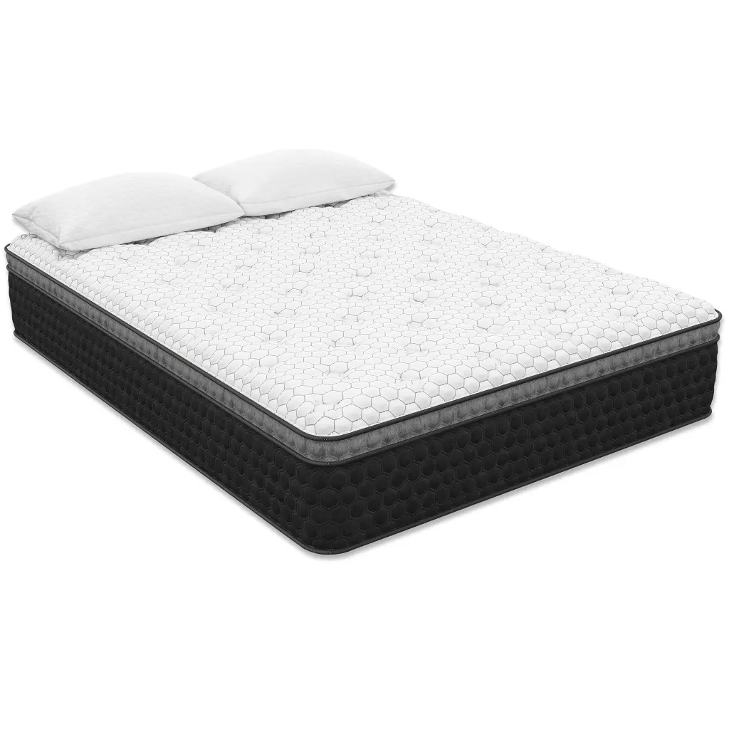 Twin Nova Lux Copper Cool Hybrid Euro Top 14 Inch Medium Feel Mattress, White diamond mattress