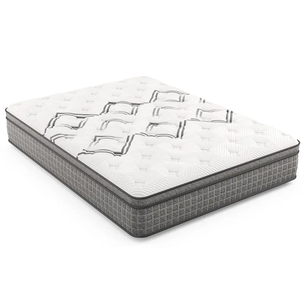 Twin XL Soto Copper Hybrid Euro Top 12.5 Medium Feel White Polyurethane Mattress diamond mattress