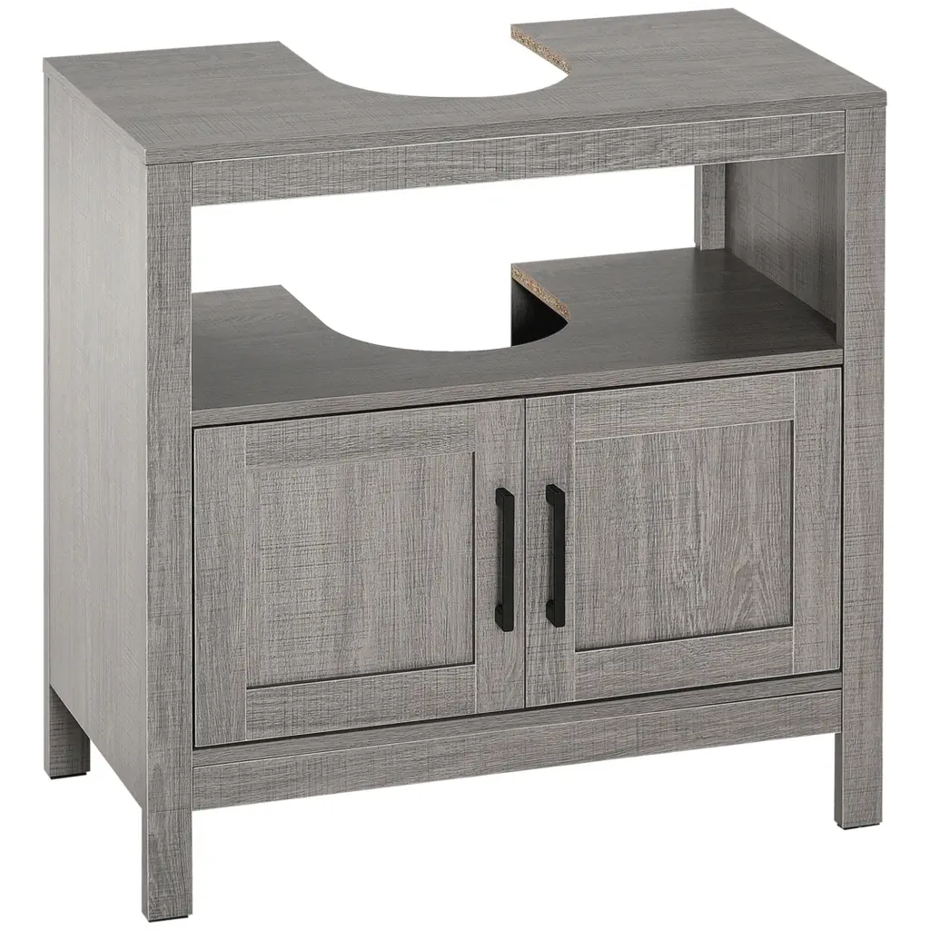 Kleankin Pedestal Sink Storage Cabinet Bathroom Under Sink Cabinet aosom business