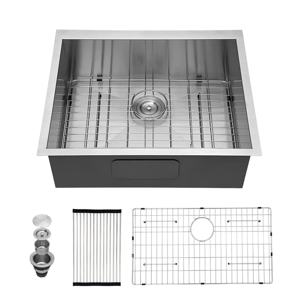 25" Undermount Sink 25x22x9" Stainless Steel Kitchen Sink Single Bowl lordear