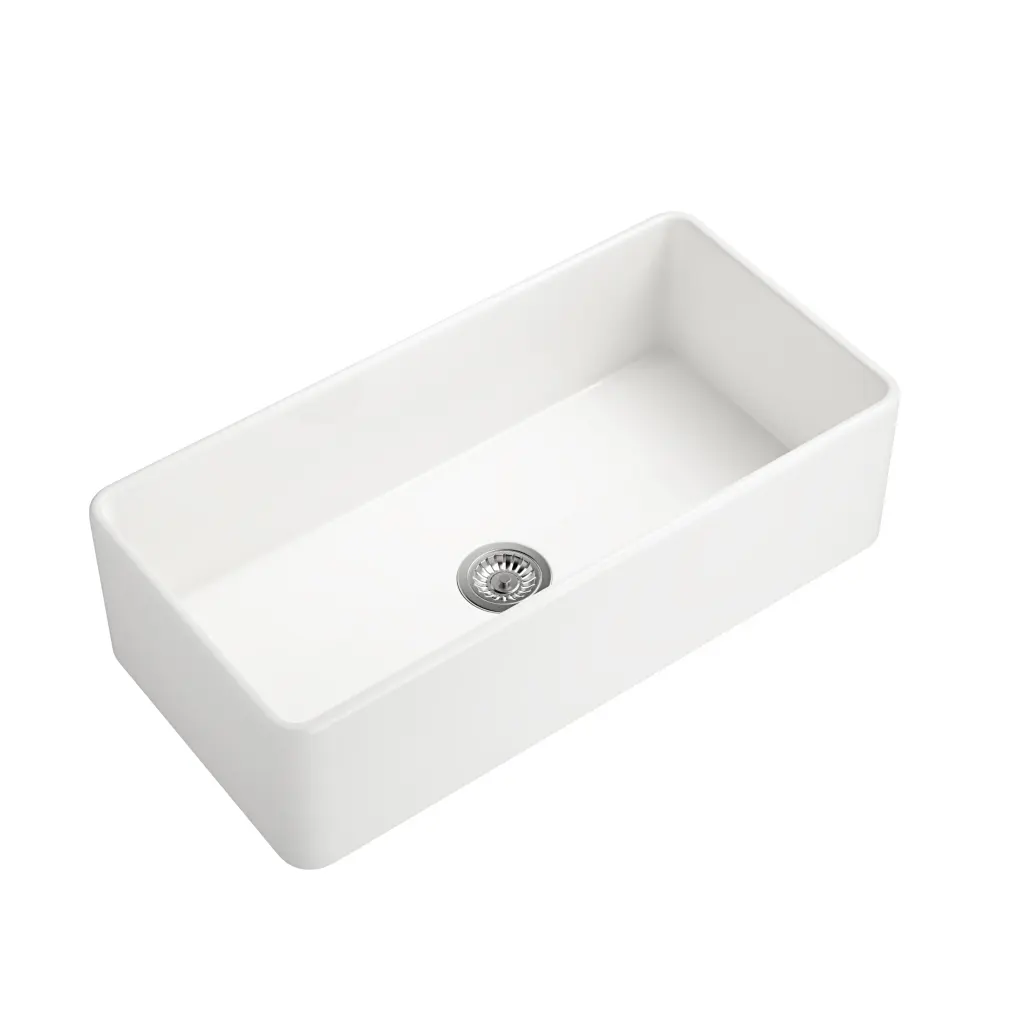 White Farmhouse Deep Apron Sink Undermount Kitchen Sink Durable w2287