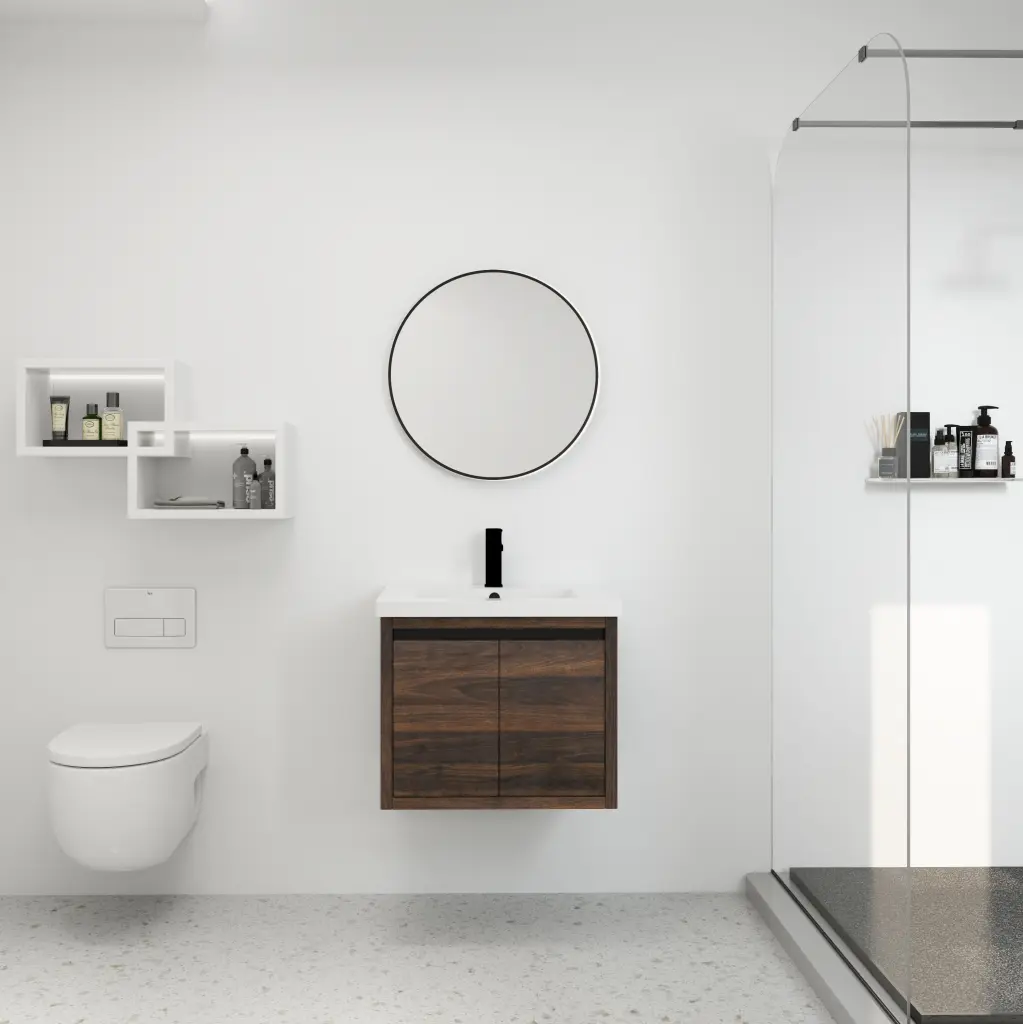 24 Inch Bathroom Cabinet Sink Soft Close Doors Floating Design rnb