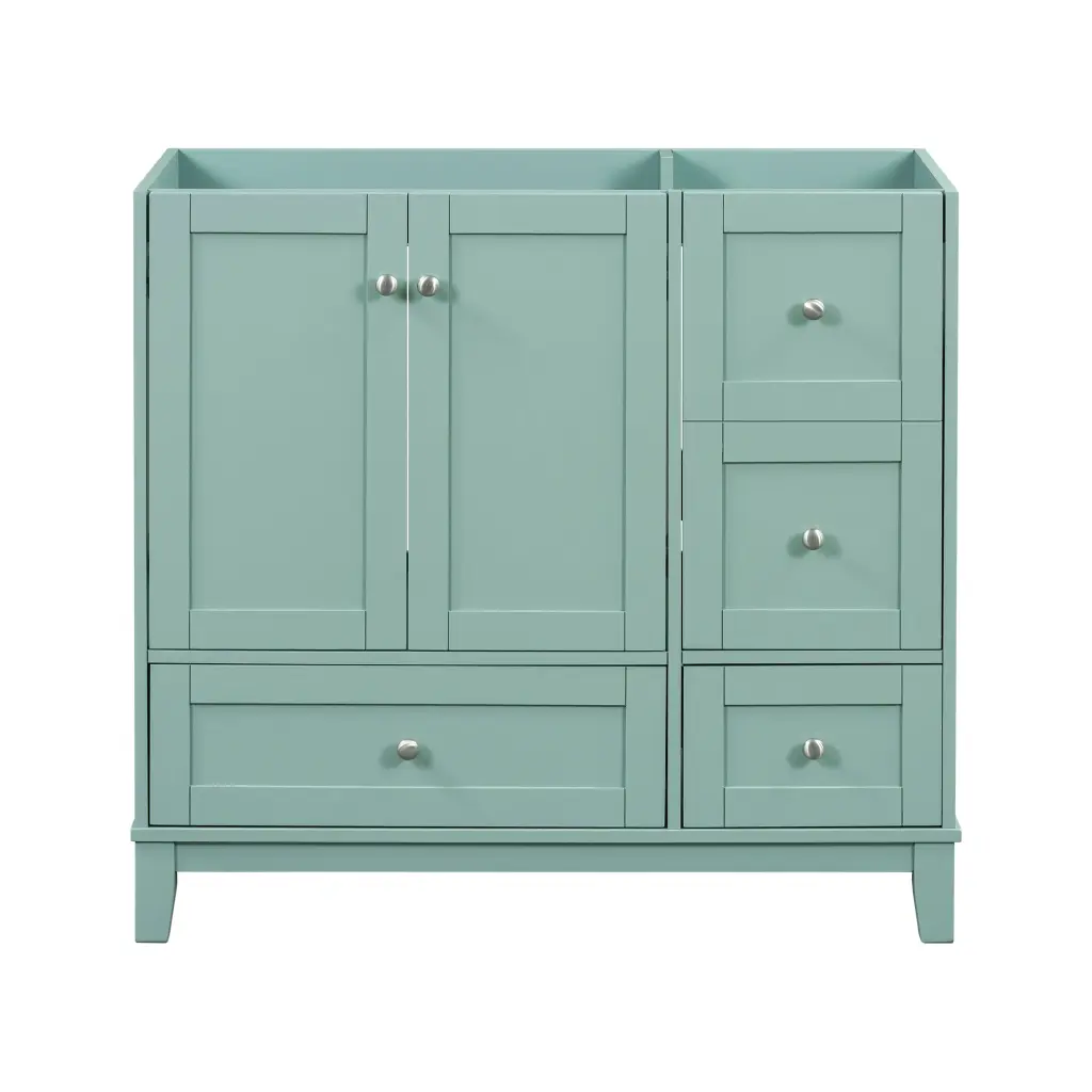 36" Bathroom Vanity Cabinet Green Solid Wood Sink Not Included rnb