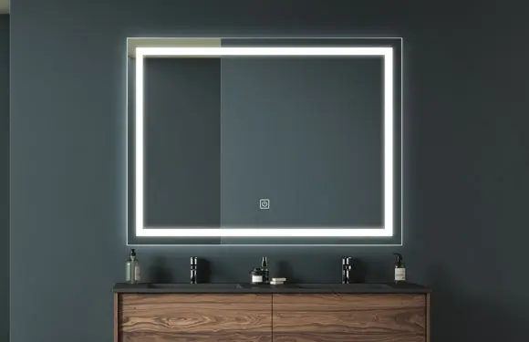 40 x 32 Inch LED Vanity Mirror Dimmable Touch and Wall Switch Regulation bathininc