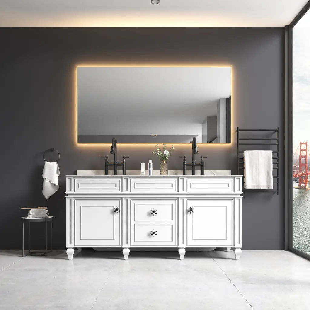 84x36 Inch LED Bathroom Vanity Mirror Back Light Wall Mount w1272-deen