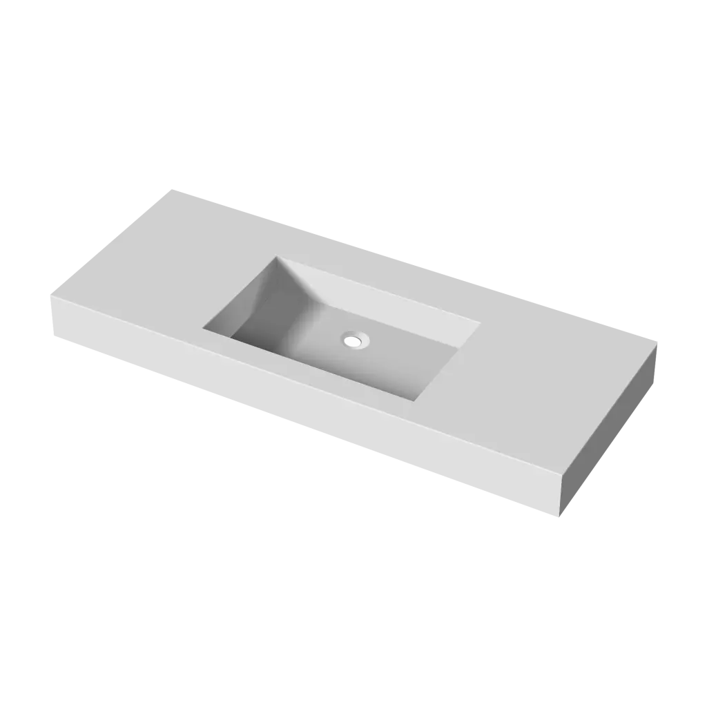 48 Inch Solid Surface Single Basin Bathroom Sink Mounting Screw White vovica