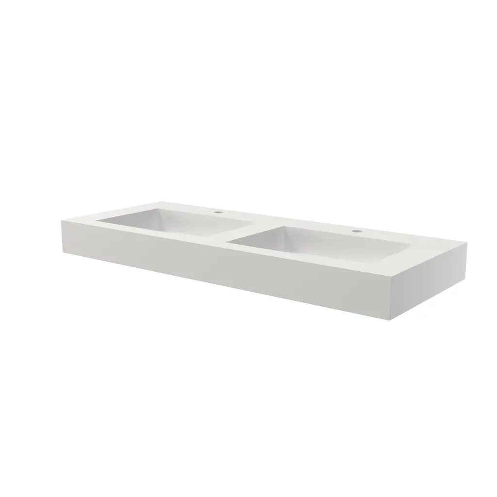 Solid Surface Single Basin Drain White Bathroom Sink Timeless Premium Modern vovica