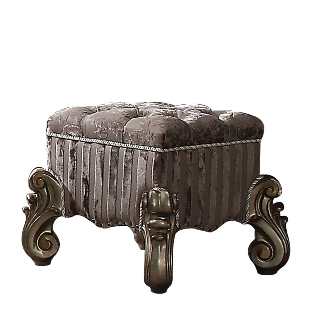 Light Purple And Antique Platinum Vanity Stool Trim Purple Vanity Seat furniture max