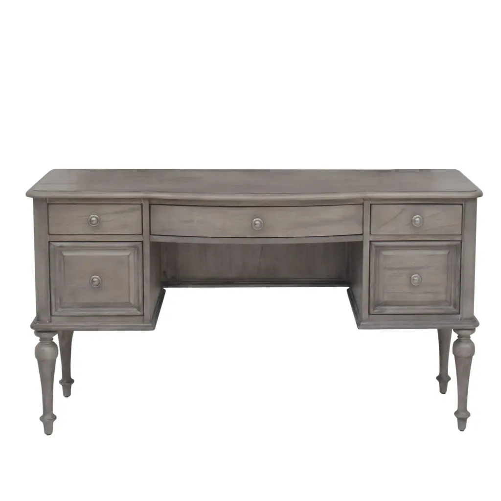 Highland Park Vanity Desk Waxed Driftwood Wood Makeup Dressing Table steve silver furniture