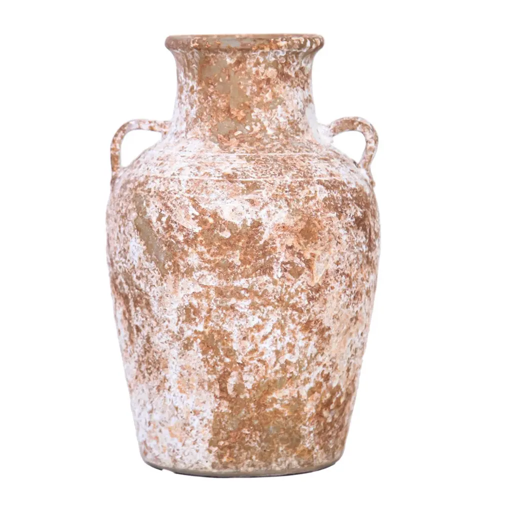 Artisan Ceramic Aged Terracotta Vase Country Charm Your Home Décor furnings