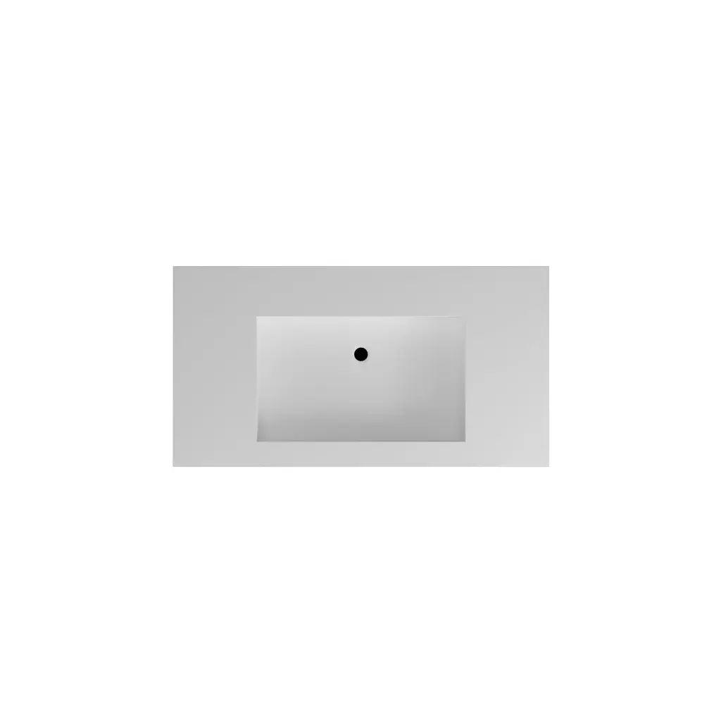White Solid Surface Single Basin Bathroom Sink Stainless Steel vovica