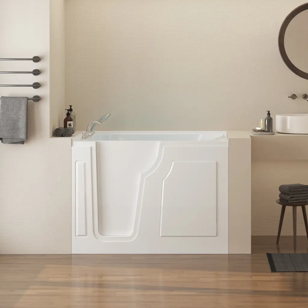 56 Inch Walk Bathtub Left Side Door Opening And Quick Fill And Drain Seniors rnb