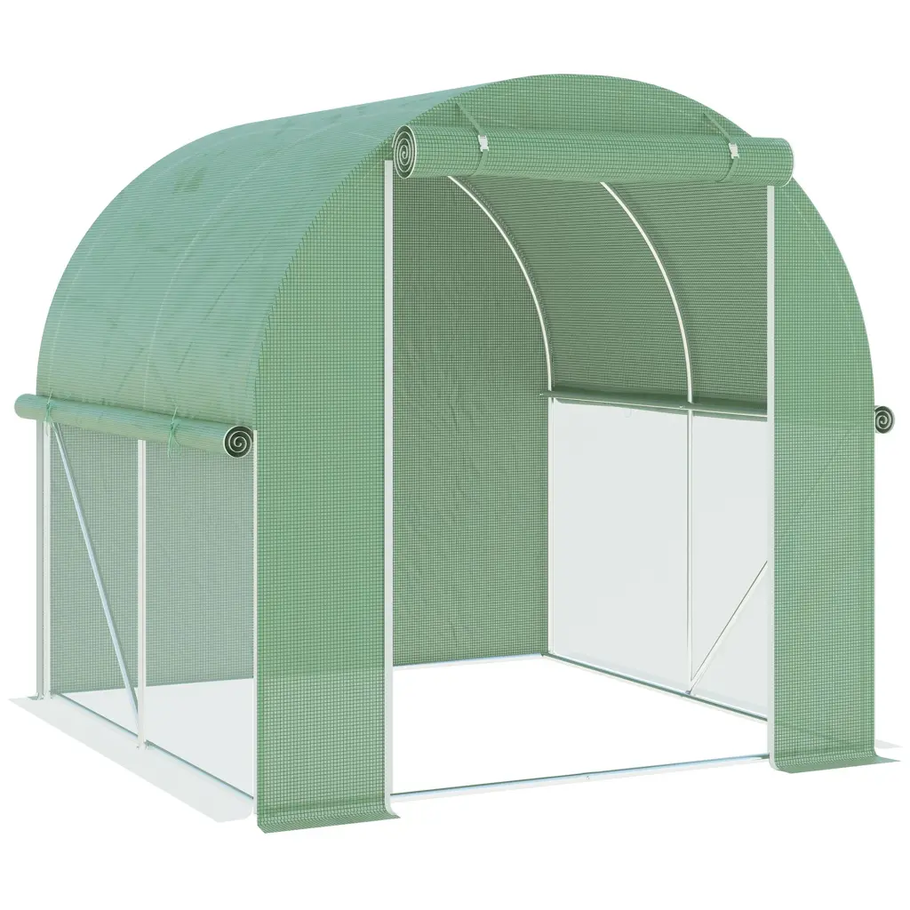 Outsunny 6' X 6' X 6' Tunnel Greenhouse Outdoor Walk Hot House Cover aosom business