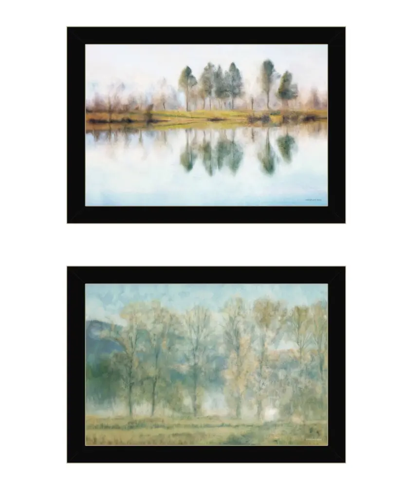 "Peaceful Lake Reflection" Framed Wall Art Living Room, Wall Art Painting Home Decor trendy decor 4u