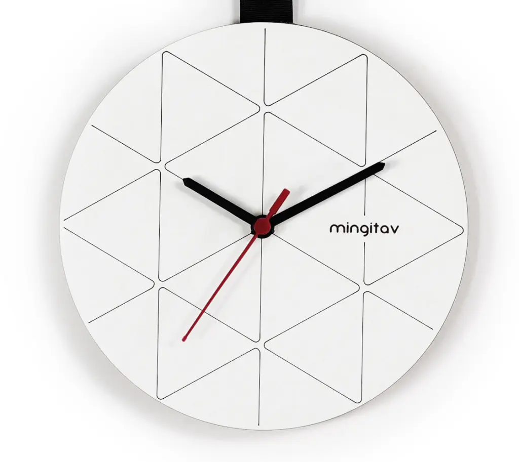 Minuet Wall Clock Black Black Contemporary Plastic furnia