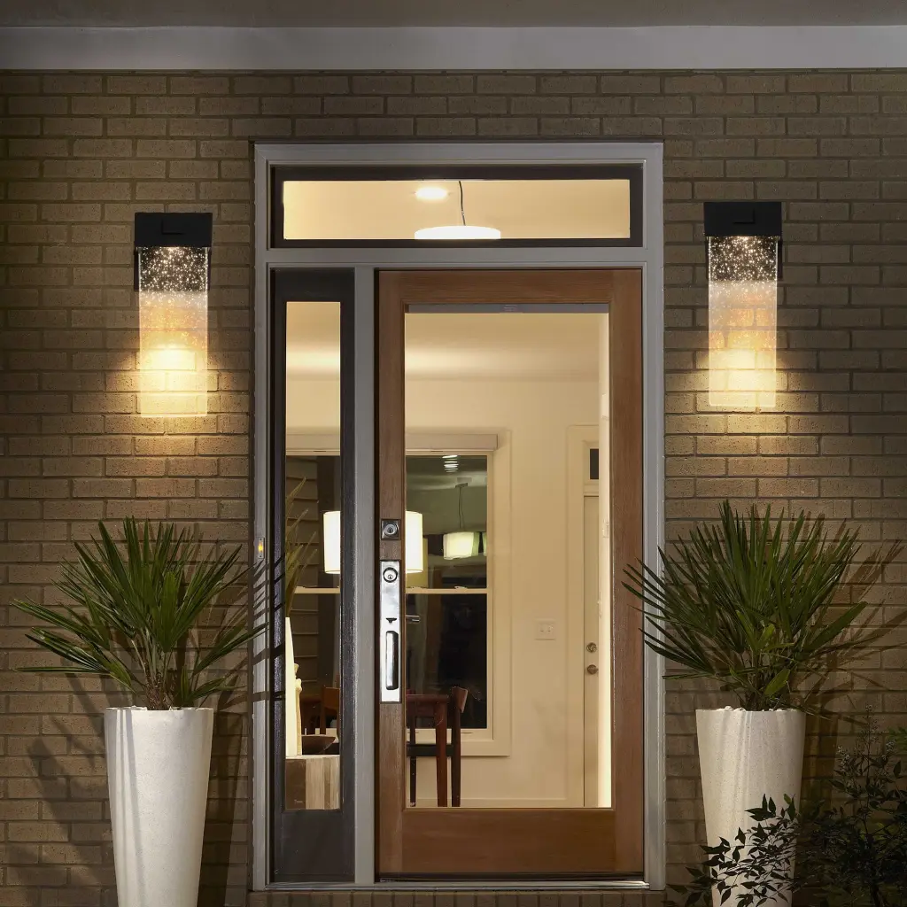 Outdoor Waterproof Transparent LED Crystal Wall Lamp Facilitates Multiple Lighting Modes Garden & Patio lighting commune