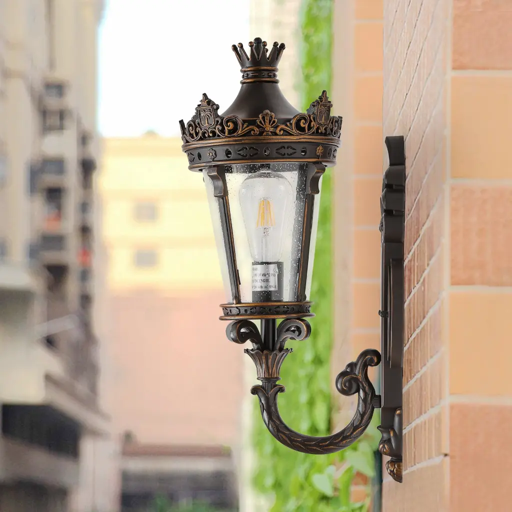 Vintage Outdoor Wall Lantern Waterproof Exterior Wall Sconce Cro lighting commune