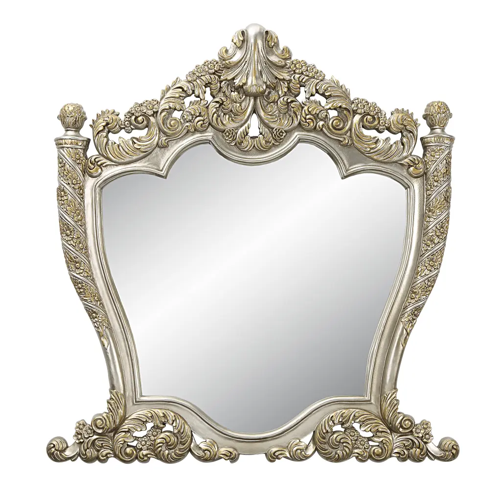Danae Mirror Champagne Gold Finish MDF Elegant Wall Mirror Home Decor acme onsite store