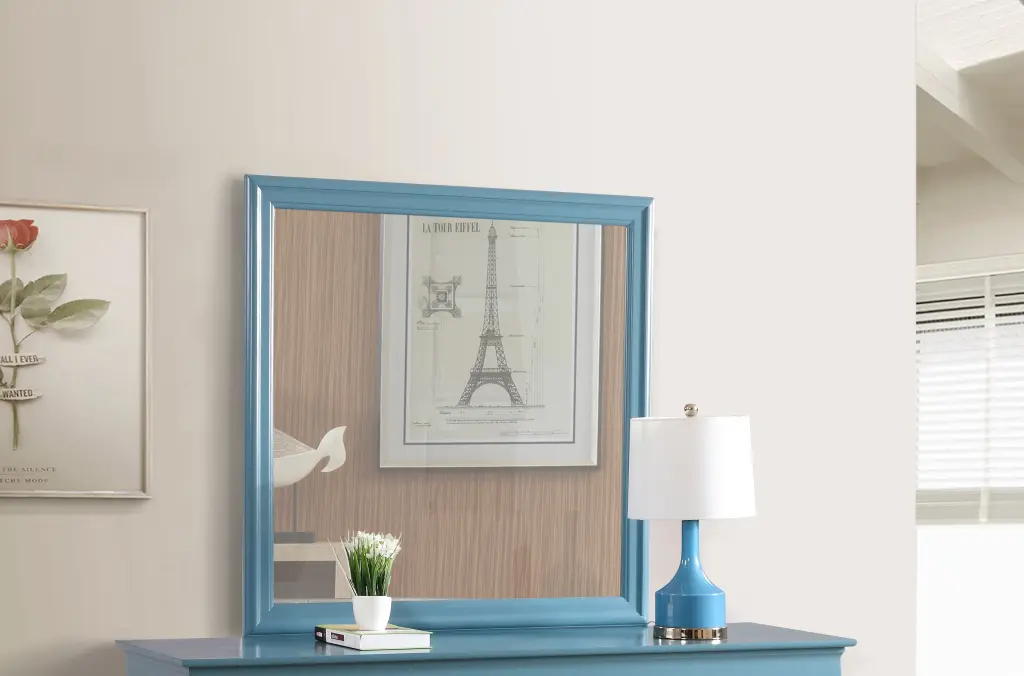 Louis Phillipe G3180 M Mirrorteal Teal Particle Board Mirror glory furniture