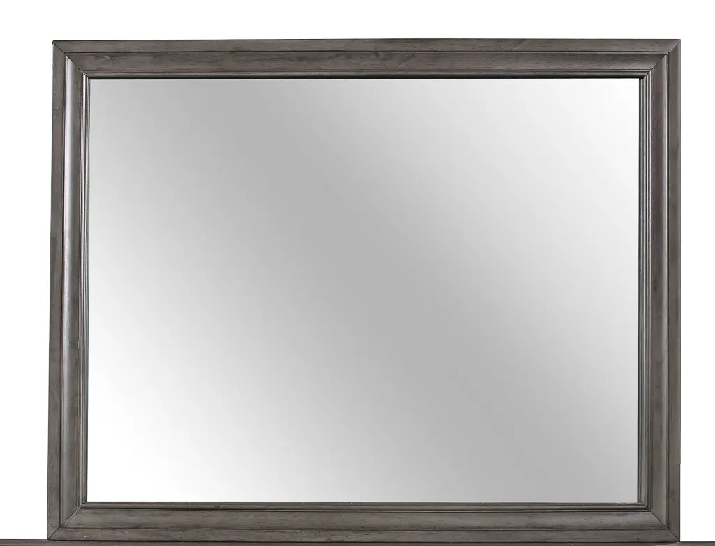 Ryder Sparkle Grey Mirror Gray Solid Wood MDF Wall Mirror luxe modern furniture