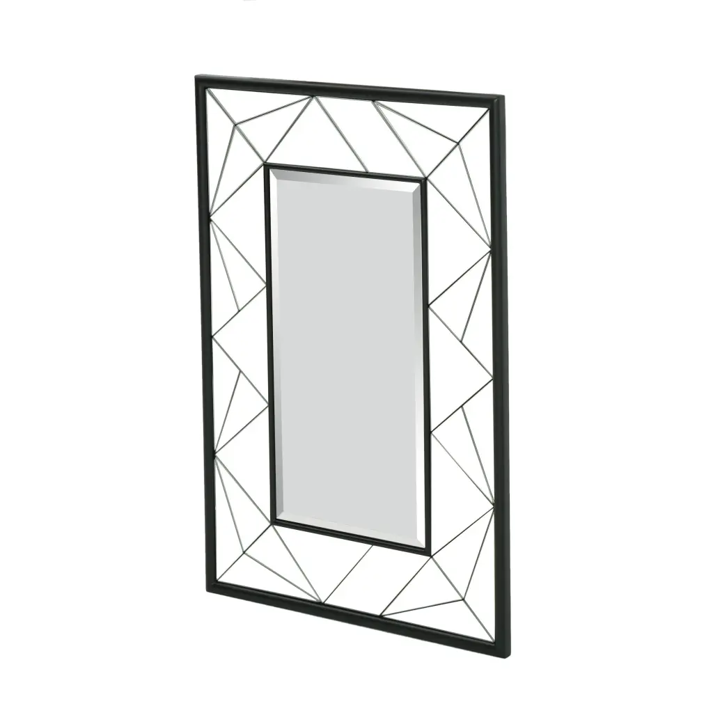 Deco Rectangle Mirror Clear Mdf Wall Mirror nh-home living