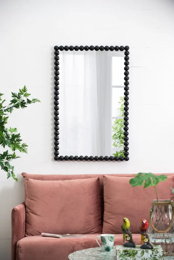 24x36 Inch Rectangle Black Wall Mirror Living Room or Bedroom w2078