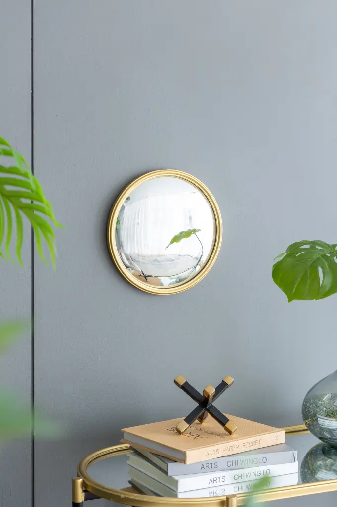 11 Inch Gold Round Mirror Iron Frame Living Room Decor w2078