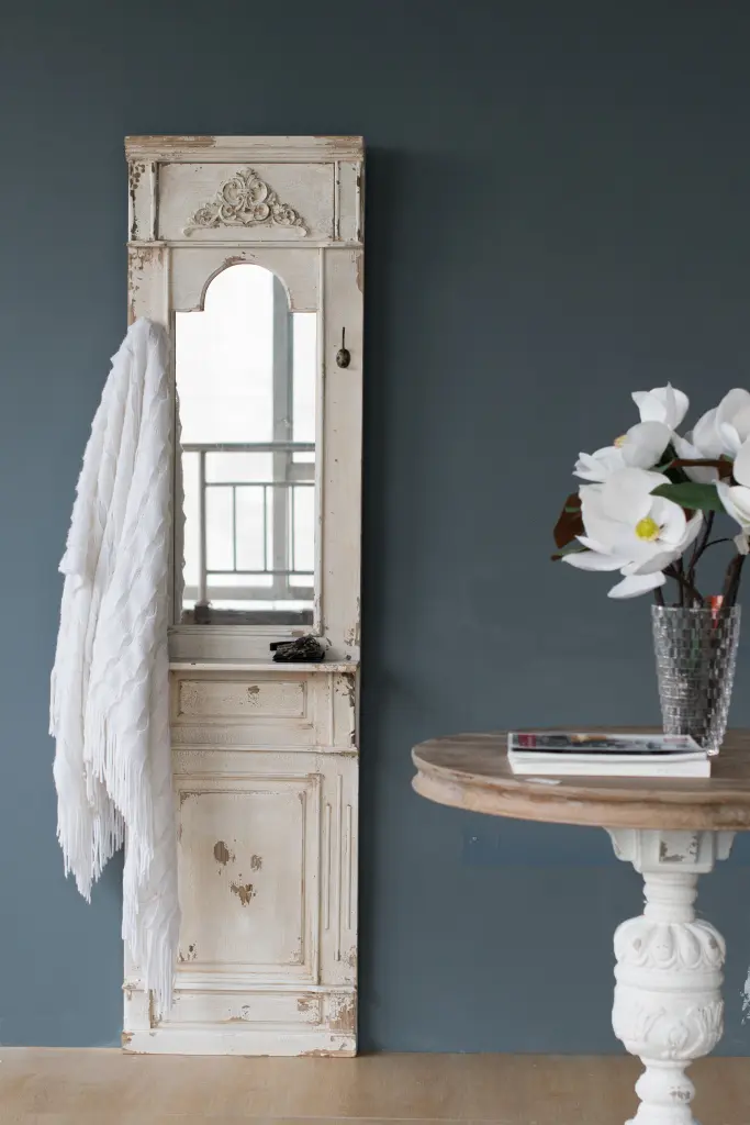 20 X 76 Inch Timeless Vintage Antique White Wall Mirror French Country Wall Decor w2078
