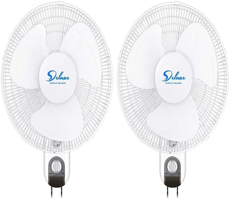 Effortless Deluxe Adjustable Tilt Quiet Operation Wall Mount Fan w1134dhs