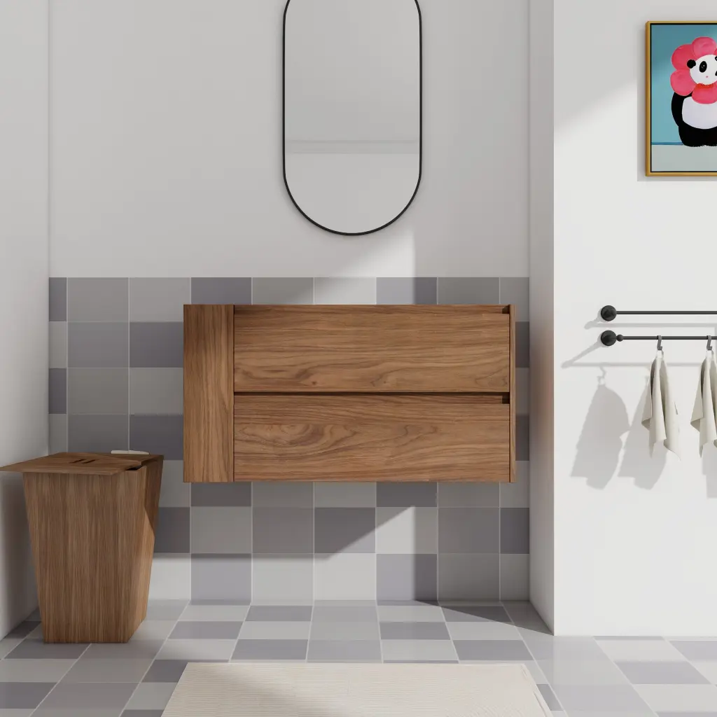 36 Inch Wall Mount Bathroom Vanity Soft Close Drawers g-lemon