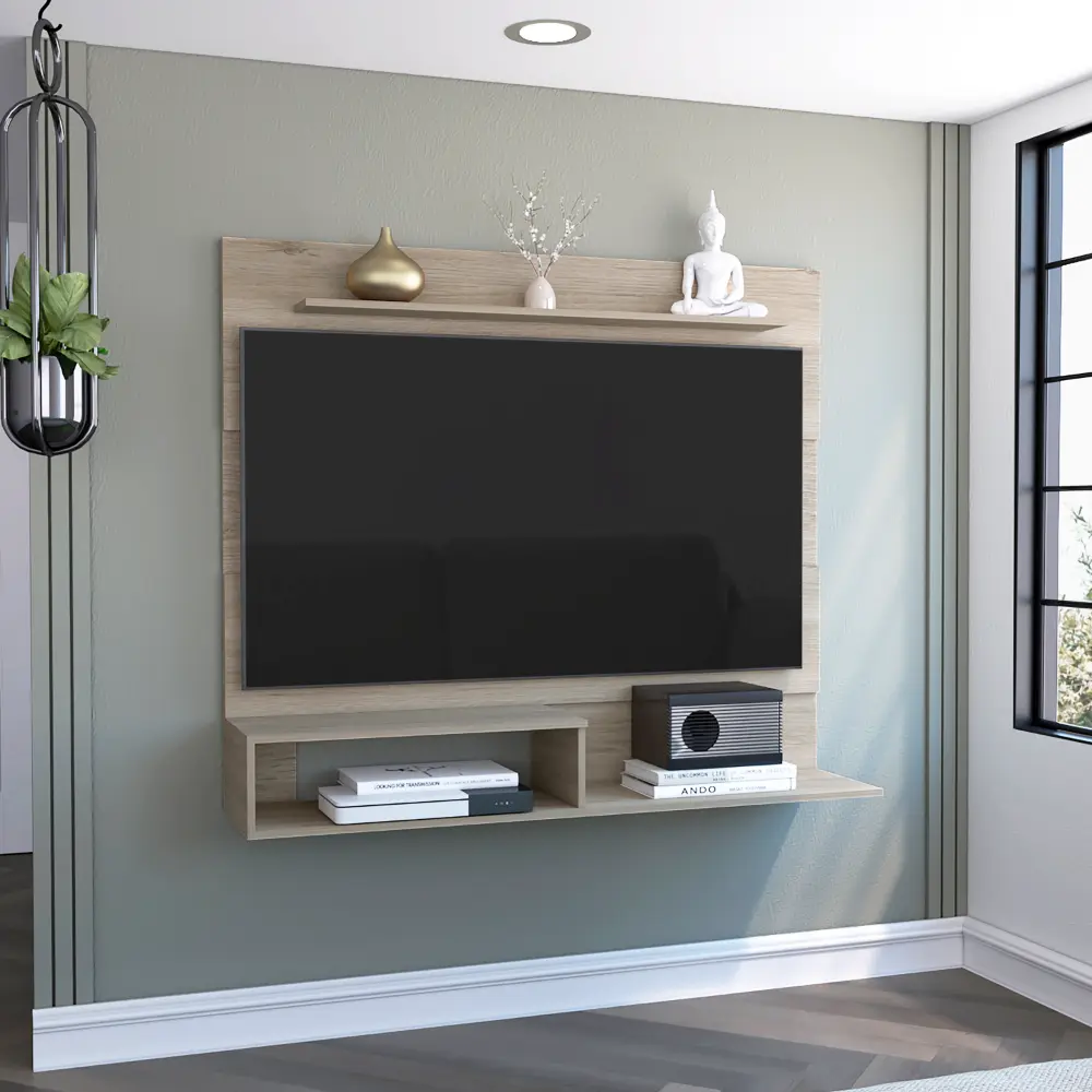 Floating Entertainment Center TVs Up to 55 Inches Storage Space depot e-shop