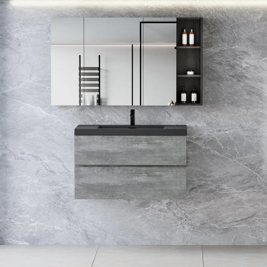 36 Inch Floating Bathroom Vanity Sink, Modern Wall Mounted Design bathin