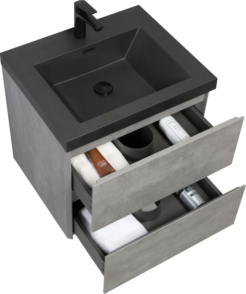 24 Inch Floating Bathroom Vanity Sink Modern Wall Mounted Bathroom Storage bathininc