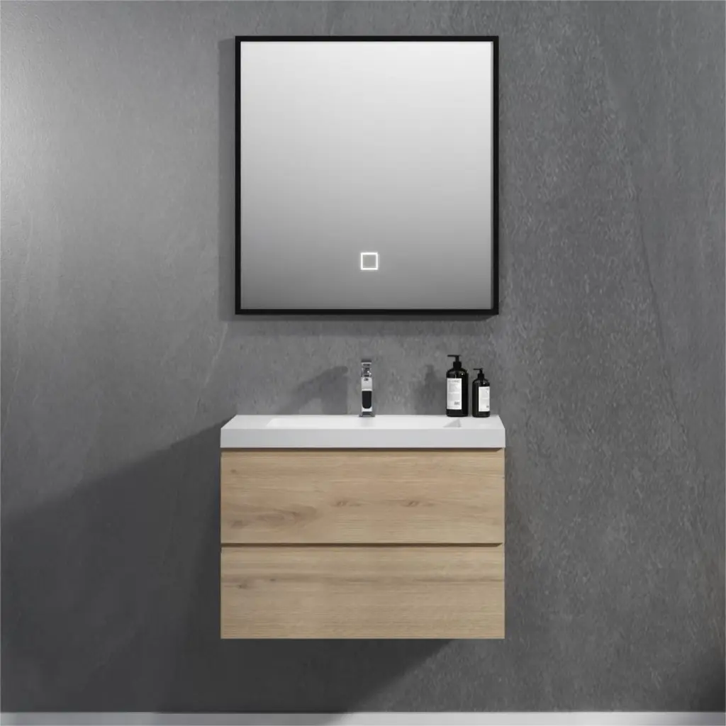 36 Inch Wall Hung Bathroom Vanity Rose Wood White Top 24Vangela bathininc