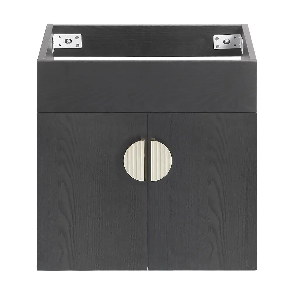 20 Inch Black Solid Wood Bathroom Vanity Without Sink gf