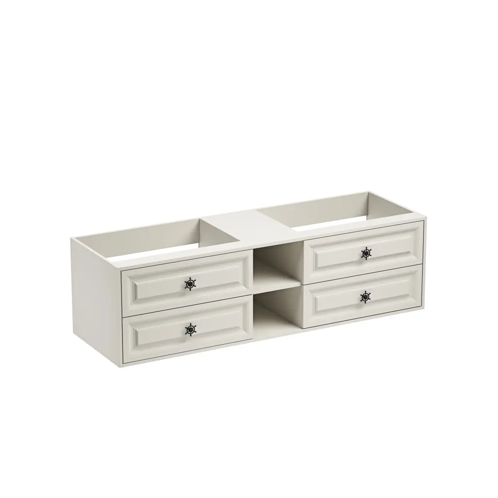 72x23x21 Inch Wall Hung Double Sink Bathroom Vanity Cabinet Only rnb