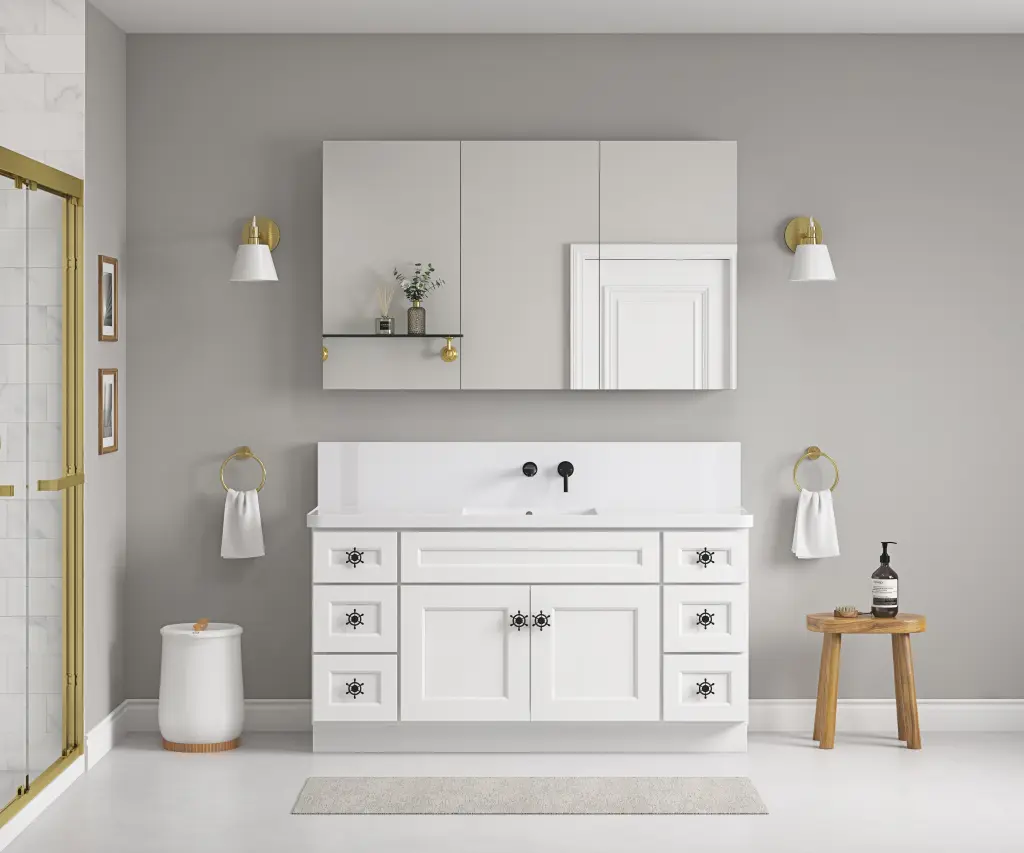 60 Inch W X 36 Inch H Surface Frameless Mirror Medicine Cabinet Beveled Edge Storage w1272-deen