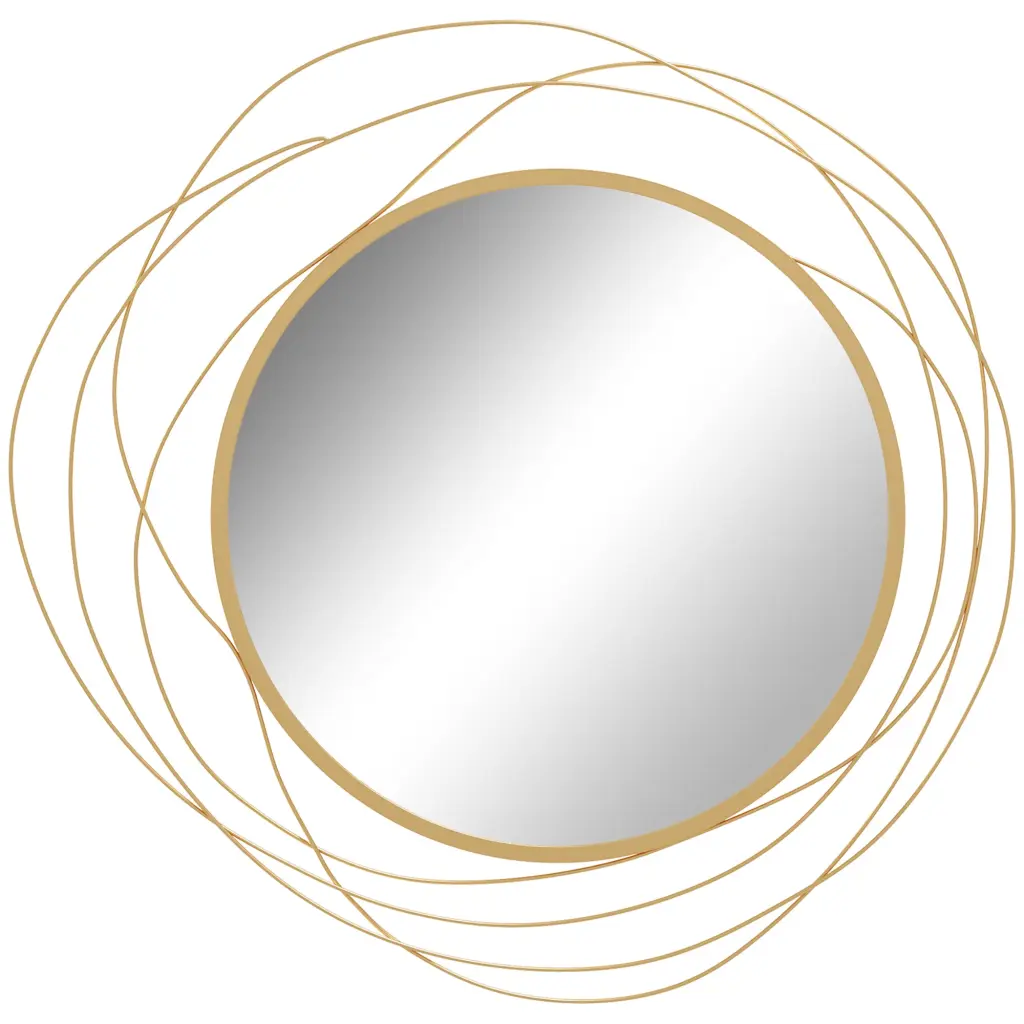 Homcom Metal Wall Art Modern Mirror Decor Home Hanging Wall Sculpture aosom business