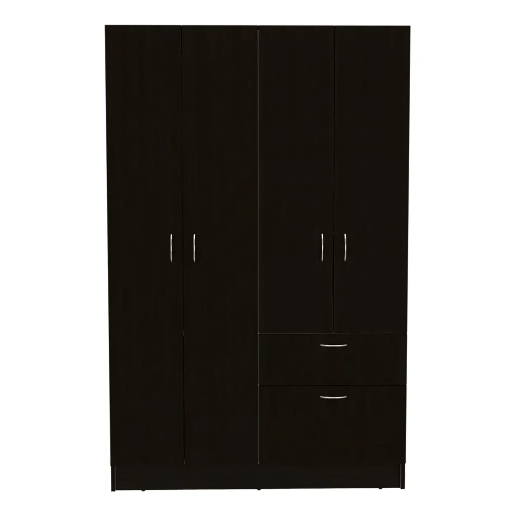 Armoire Alpes Bedroom Black White Particle Board Wardrobe Storage Cabinet treevol furniture