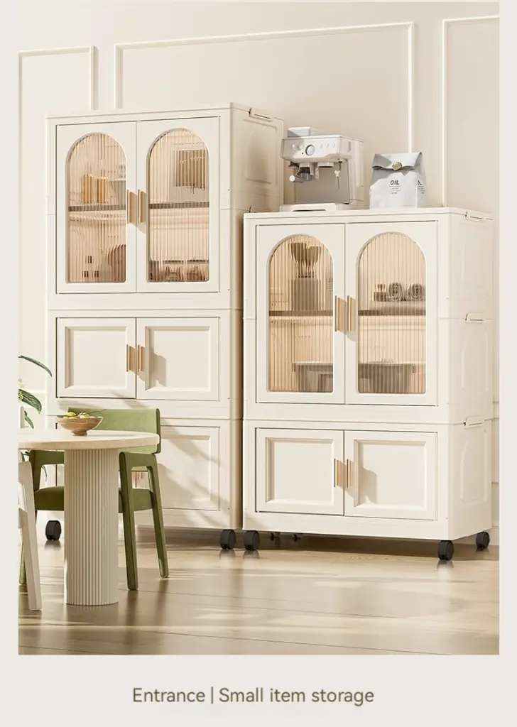 25.59 Inch Side Wide Folding Wardrobe Magnetic Doors w2873
