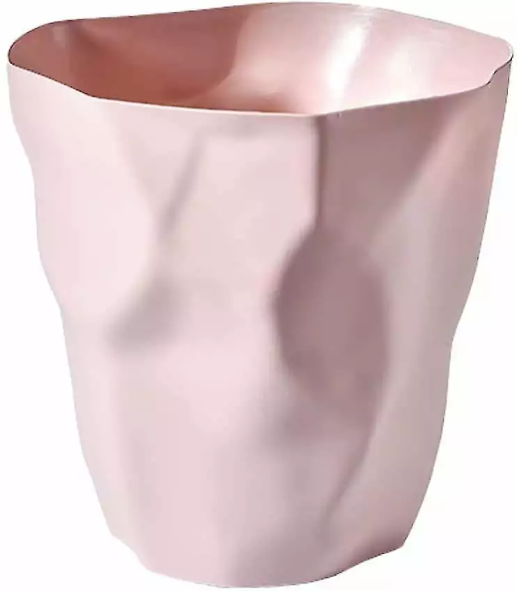 Office Trash Can/waste Bin/bedroom Trash Can. Maintainable Irregular Bedroom Office Plastic Waste Bin Trash Can. (pink) Ji...