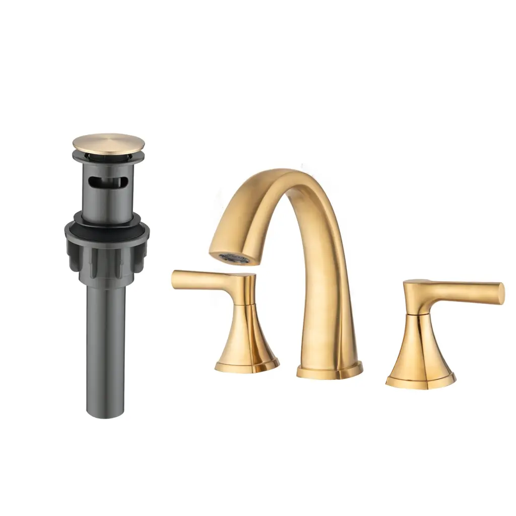 Widespread Bathroom Sink Faucet Two Handle 3 Hole Vanity Bath Faucet mexile