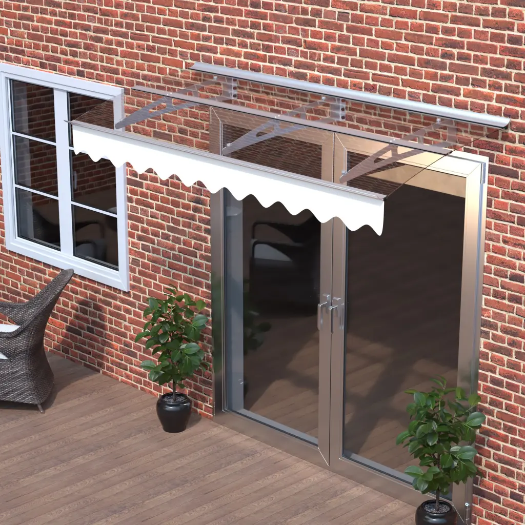 DA7934C Series Door Window Awning Canopy 0.137 Inch Thick Crystal Clear Polycarbonate firelife
