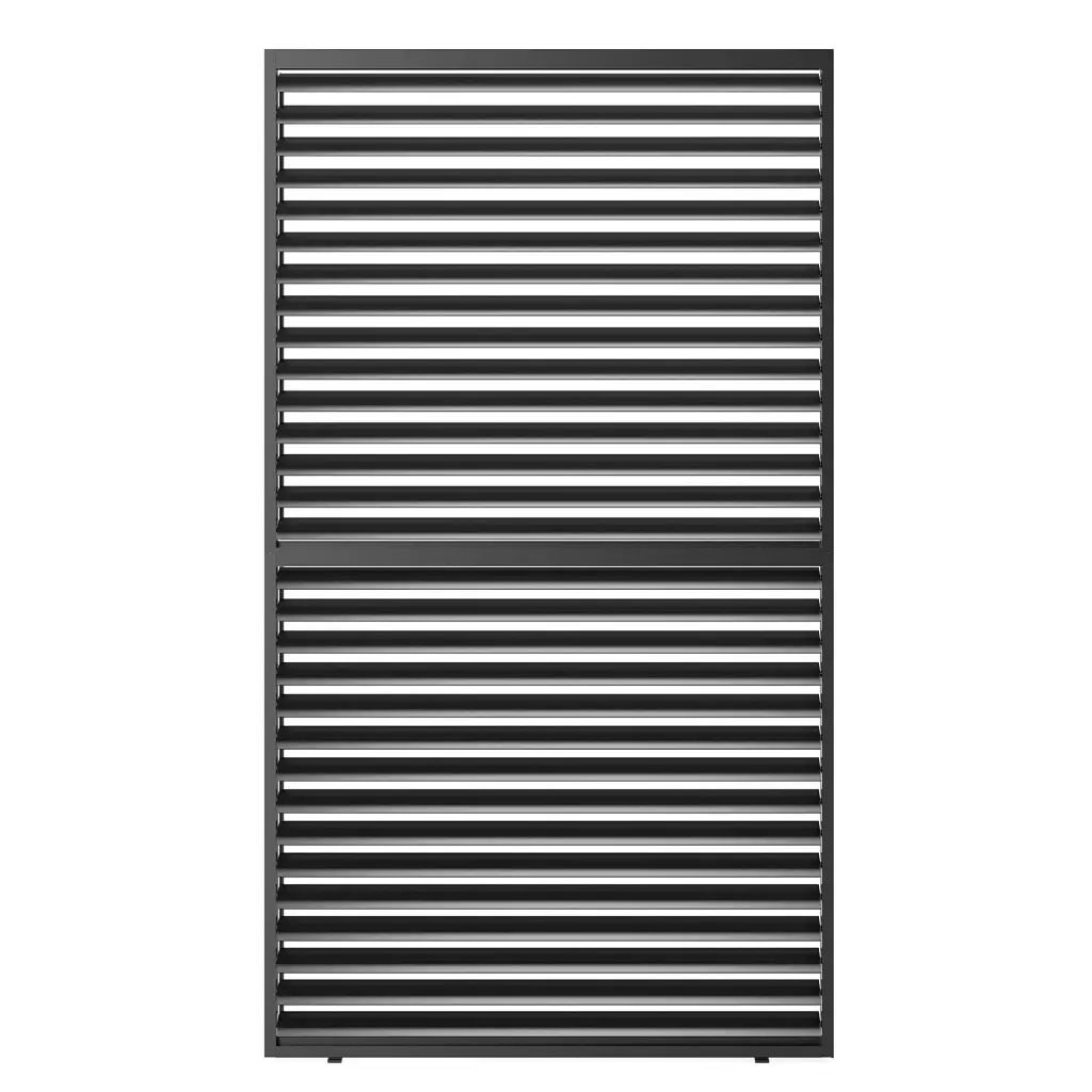 Louver Grille 1 3 13Ft Aluminum Frame & Louvers Black Aluminium chery