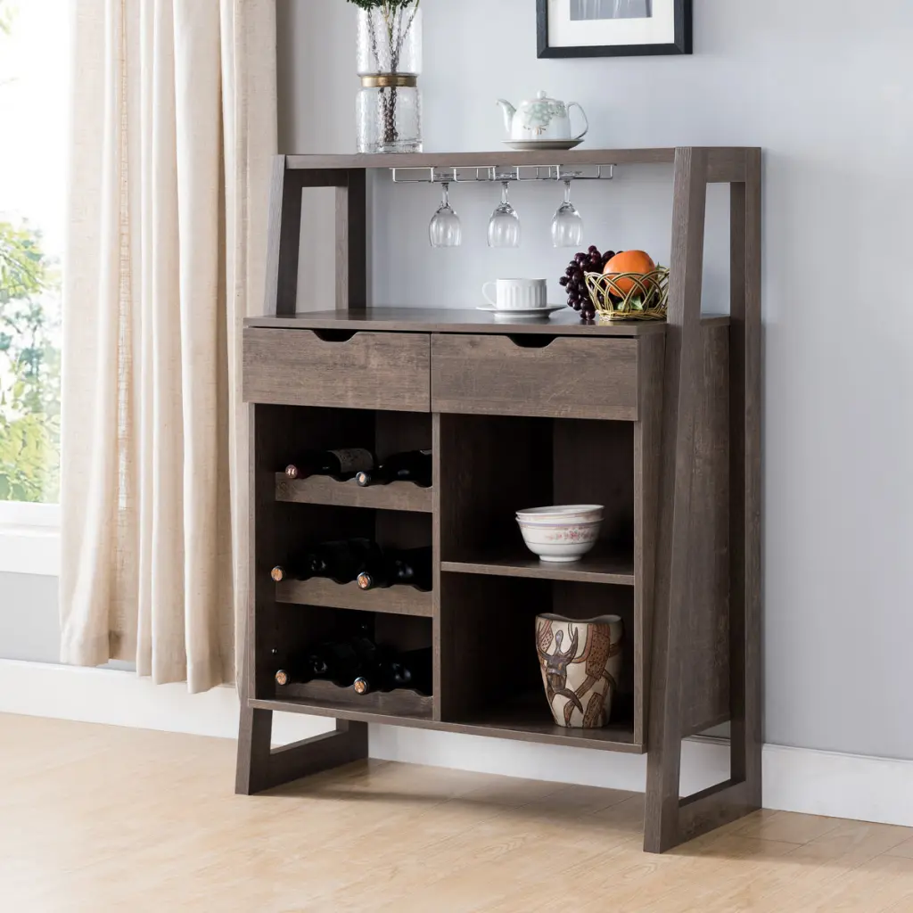 Wine Presentation Cabinet Multi Storage and Three Wine Bottle Capacity id international- inc.