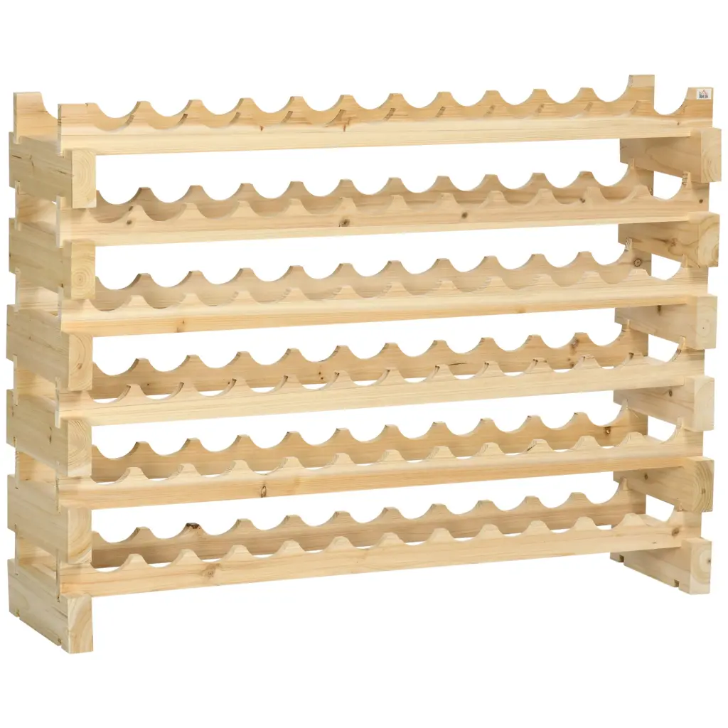 Stackable Wine Rack Modular Storage Shelves 72 Bottle Holder Freestanding aosom business