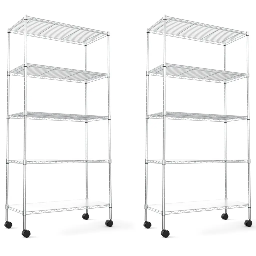 2 Pack 5 Tier Heavy Duty Wire Shelving Unit NSF Metal Shelves like it